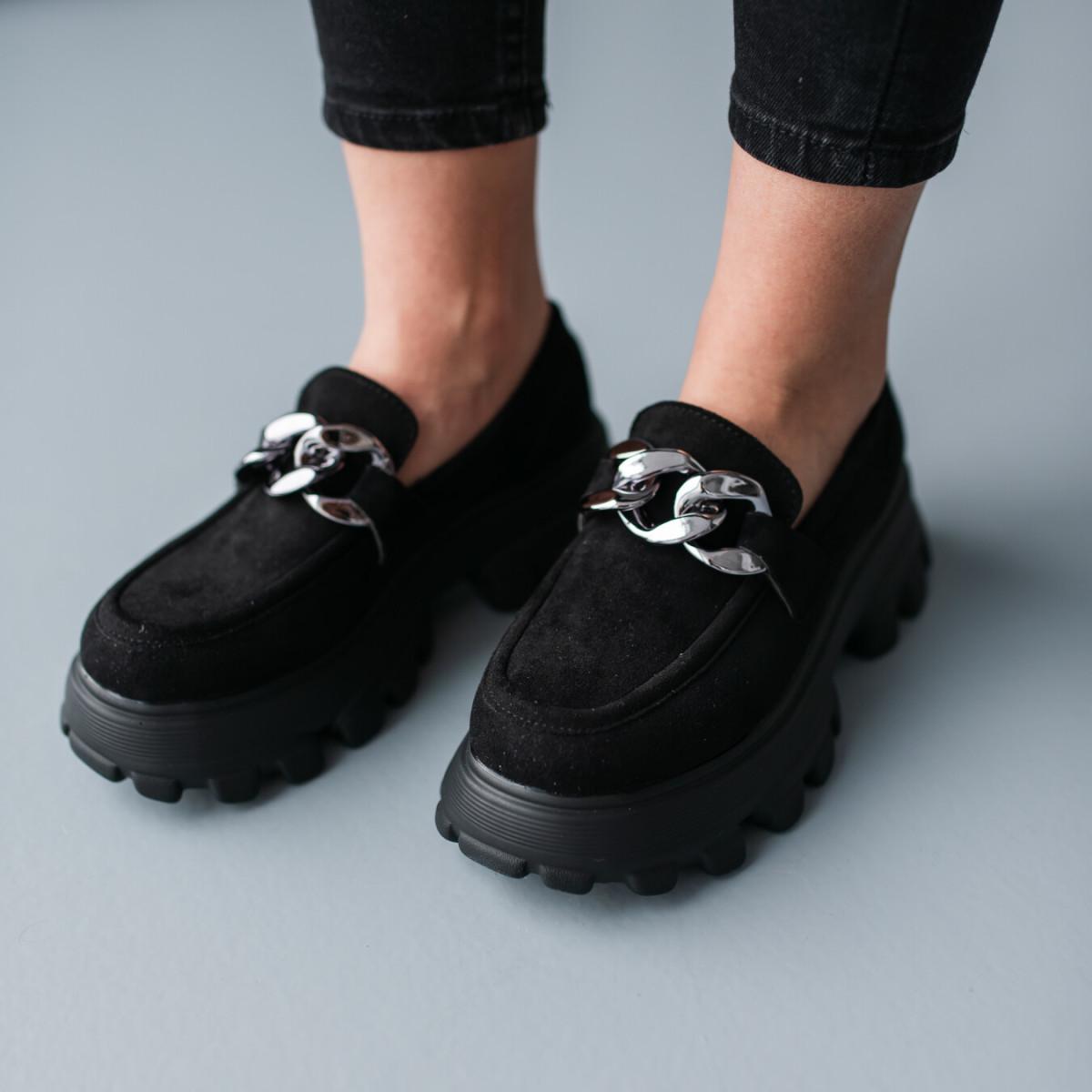 Броги женские Fashion р. 39 25 см Черный (3757)