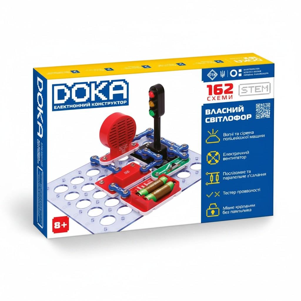 Конструктор электронный DOKA D70714 162 схемы 14 дет. Конструктор электронный DOKA D70714 162 схемы 14 дет.