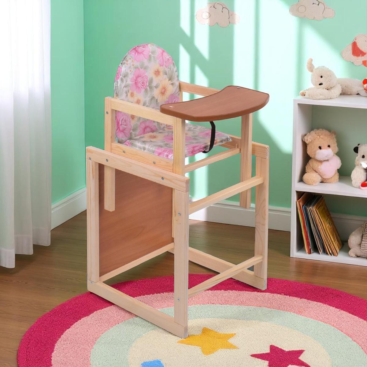 Стульчик для кормления Мася Розы Розовый (№1111) - фото 2 Стульчик для кормления Мася Розы Розовый (№1111) - фото 2