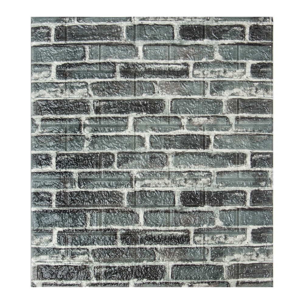 Самоклеящаяся 3D панель Sticker Wall 700x770x5 мм Екатеринославский кирпич Серый (00172)