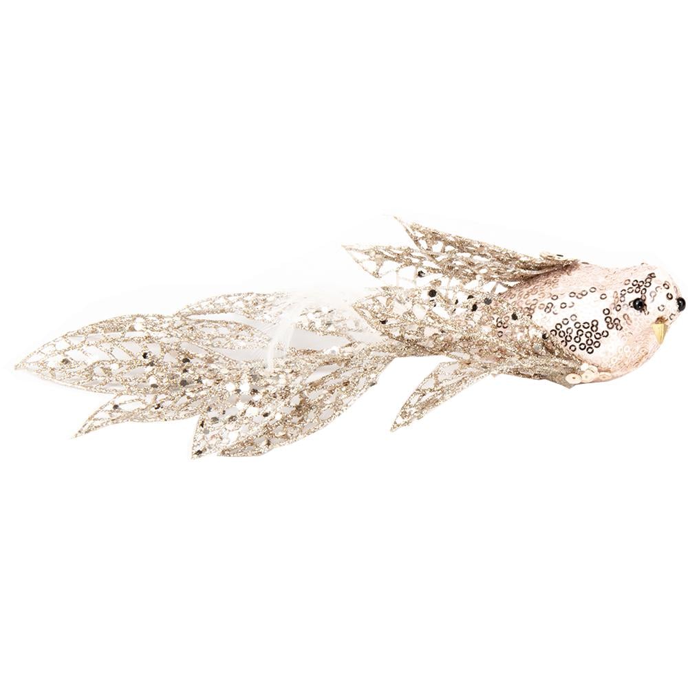 Мягкая новогодняя игрушка Elisey Птичка певучая Серебряный (NH-106-K-196)