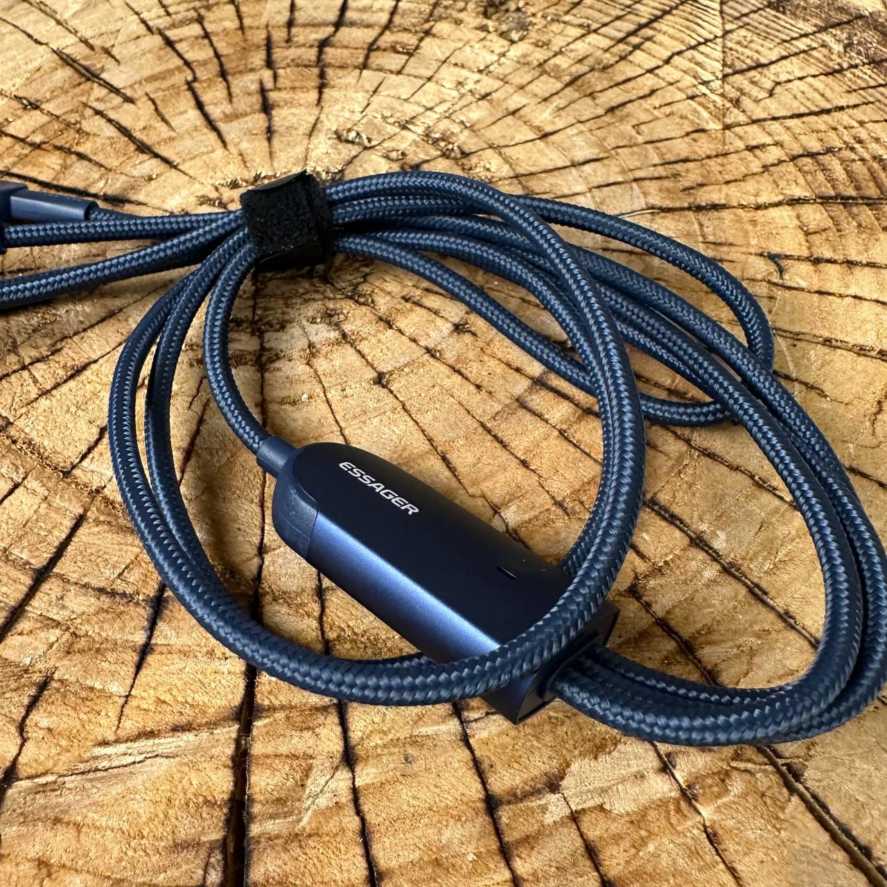 Кабель универсальный 3в1 для зарядки ESSAGER typeC Lightning Lightning MicroUSB 12 м - фото 7