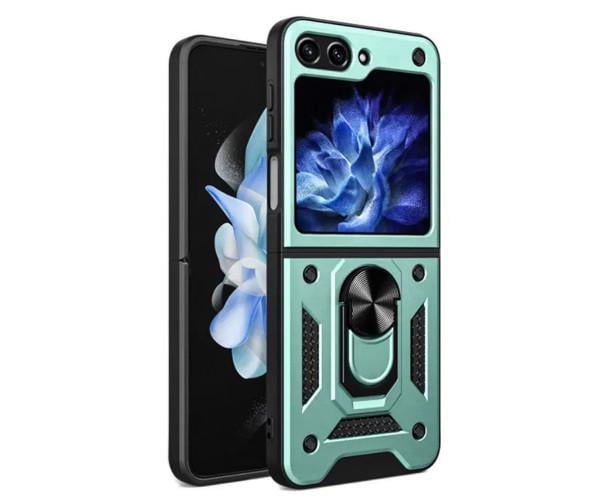 Чехол-накладка Robot Case with Ring для Samsung Galaxy Flip5 Зелёный