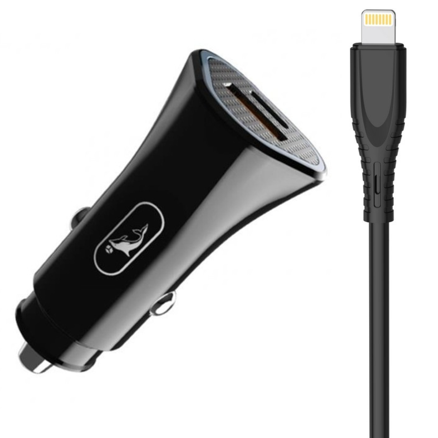 Зарядное устройство для SkyDolphin SZ16L 18 Вт PD QC 3.0 2xUSB с кабелем Lightning Black (AZP-000088)