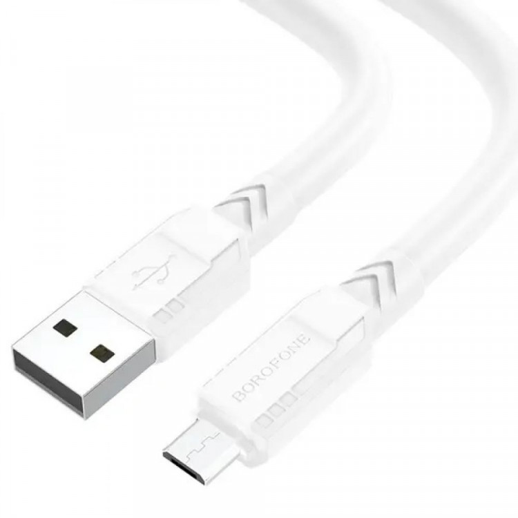 Кабель USB-Micro Borofone BX81 2,4A 1 м Білий (34457)