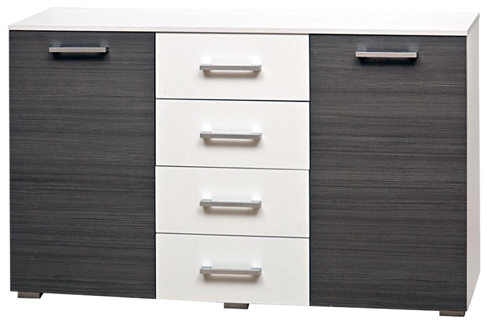 Комод Круиз 2-дверный с 4 ящиками Белый (000-000-438) Комод Круиз 2-дверный с 4 ящиками Белый (000-000-438)