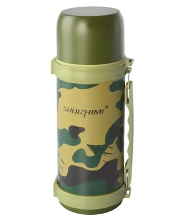 Термос железный с ручкой Hoz 1,2 л Хаки (MMS-J01859)