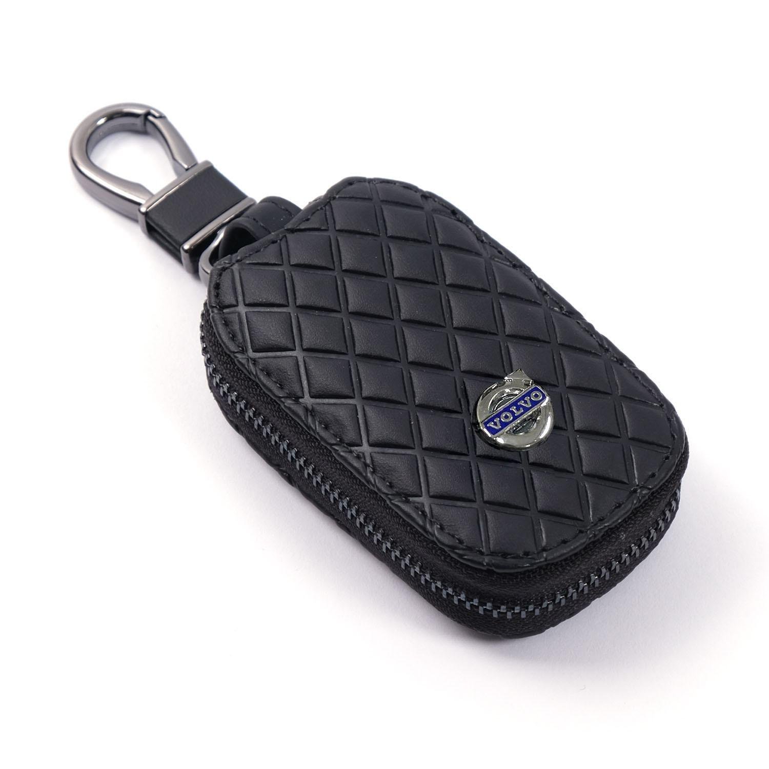 Чехол для ключей с карабином Volvo экокожа ромб (537058)