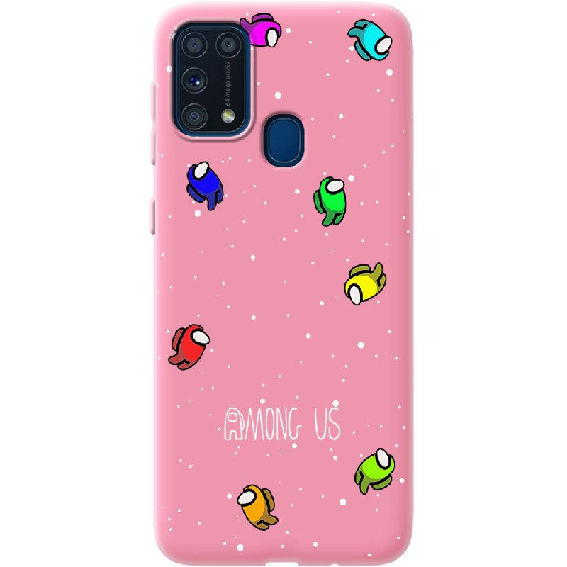 Чехол Boxface Samsung M315 Galaxy M31 Among Us Invisible Розовый силикон (39091-bk76-41818) - фото 1