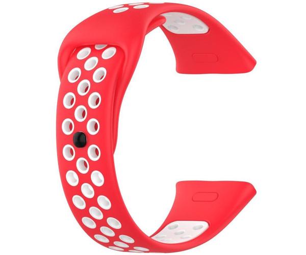 Ремешок Sport Silicone для Xiaomi Redmi Watch 3 Active Красный с белым