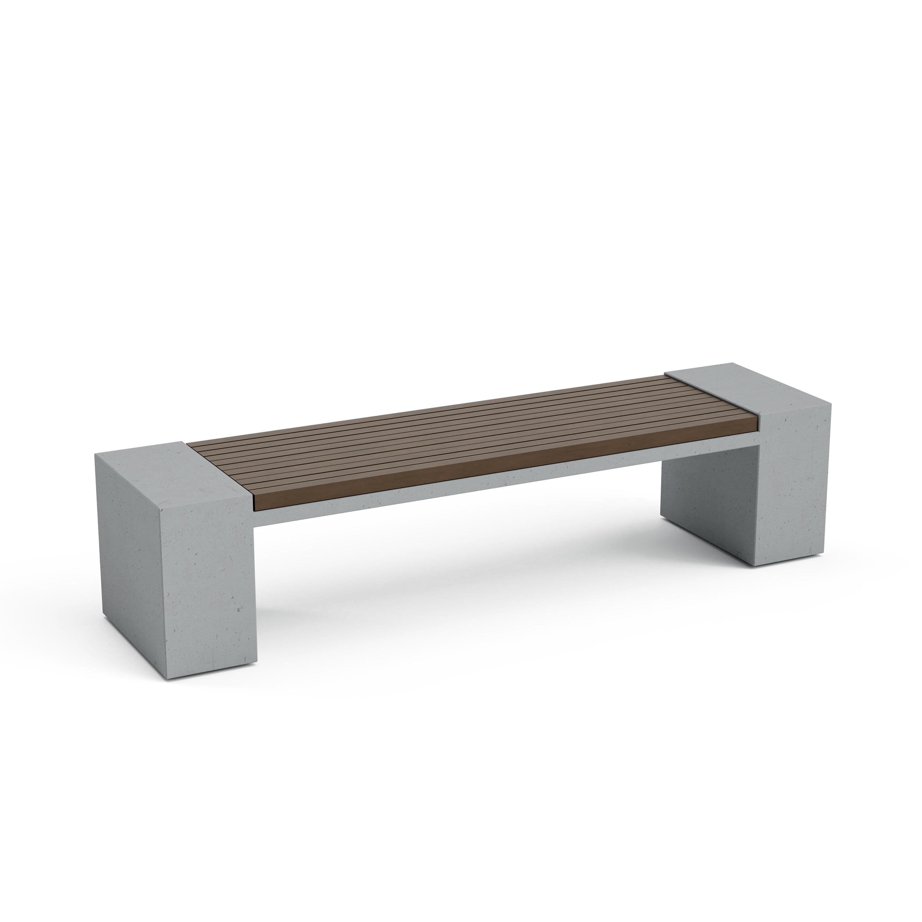 Лавка бетонна Міцно Гефіра 2000х500х450 мм Сірий (3625)