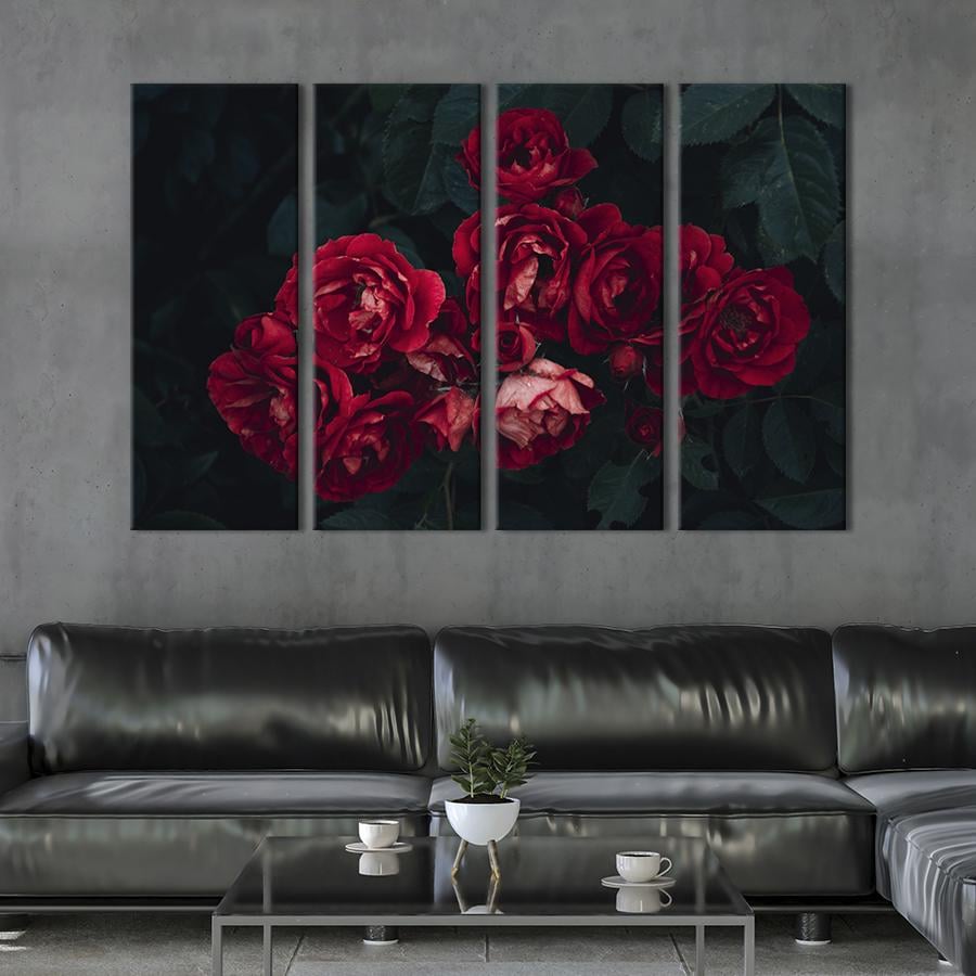 Картина на холсте Пунцовые розы 209x133 см (924-41) Картина на холсте Пунцовые розы 209x133 см (924-41)