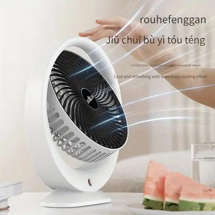 Вентилятор Fan настольный от сети Белый (WX-567)