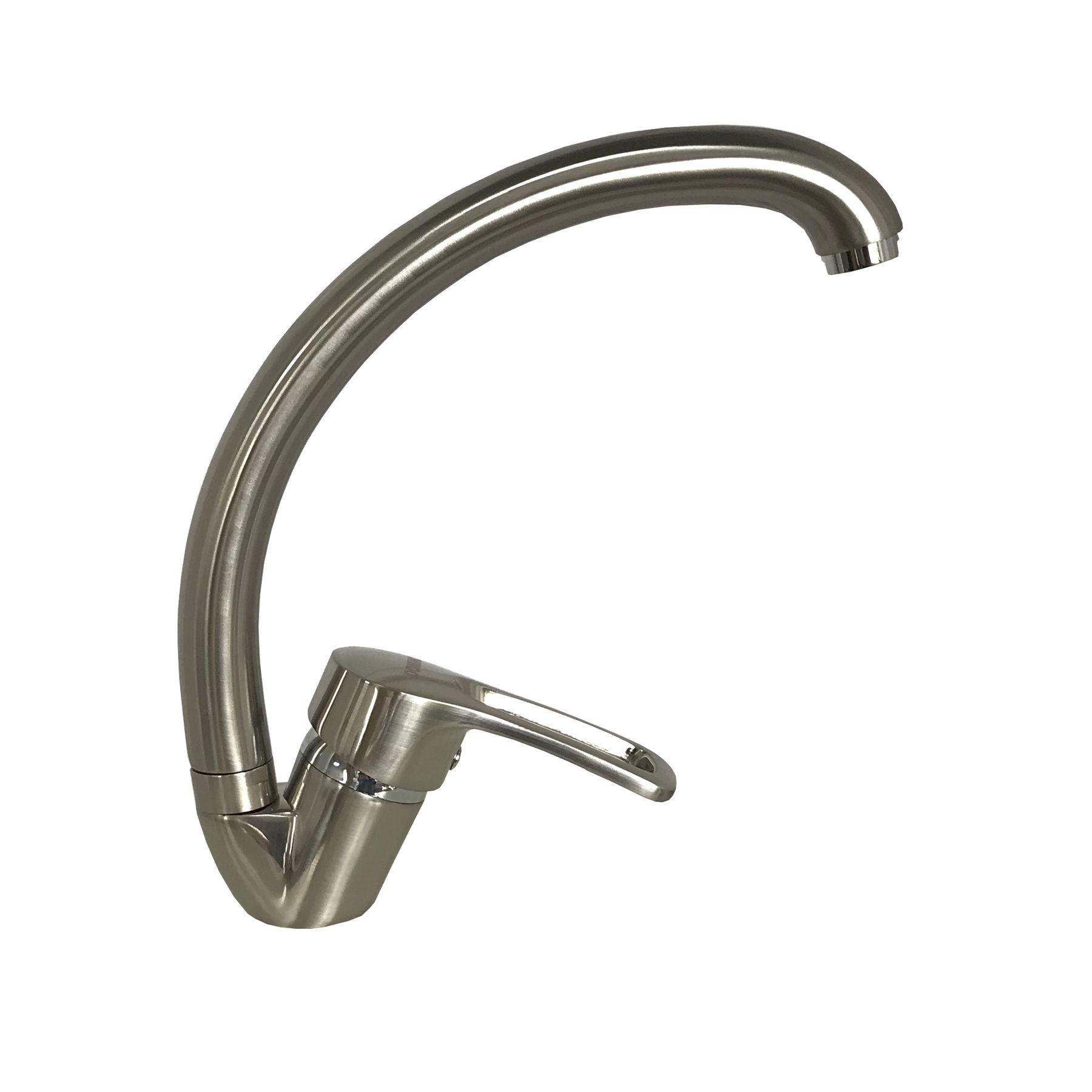 Смеситель для кухни DOMINO SIRIUS DSV-203S-St STEEL 000010112 однорычажный Сатин (108251)