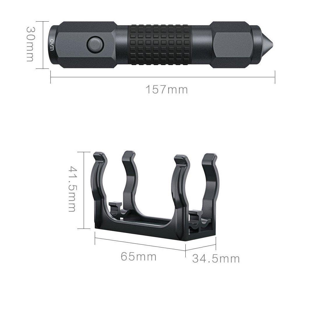 Автомобильный мультитул Leao A10 Car Safety Hammer Flashlight Black (37324) - фото 3