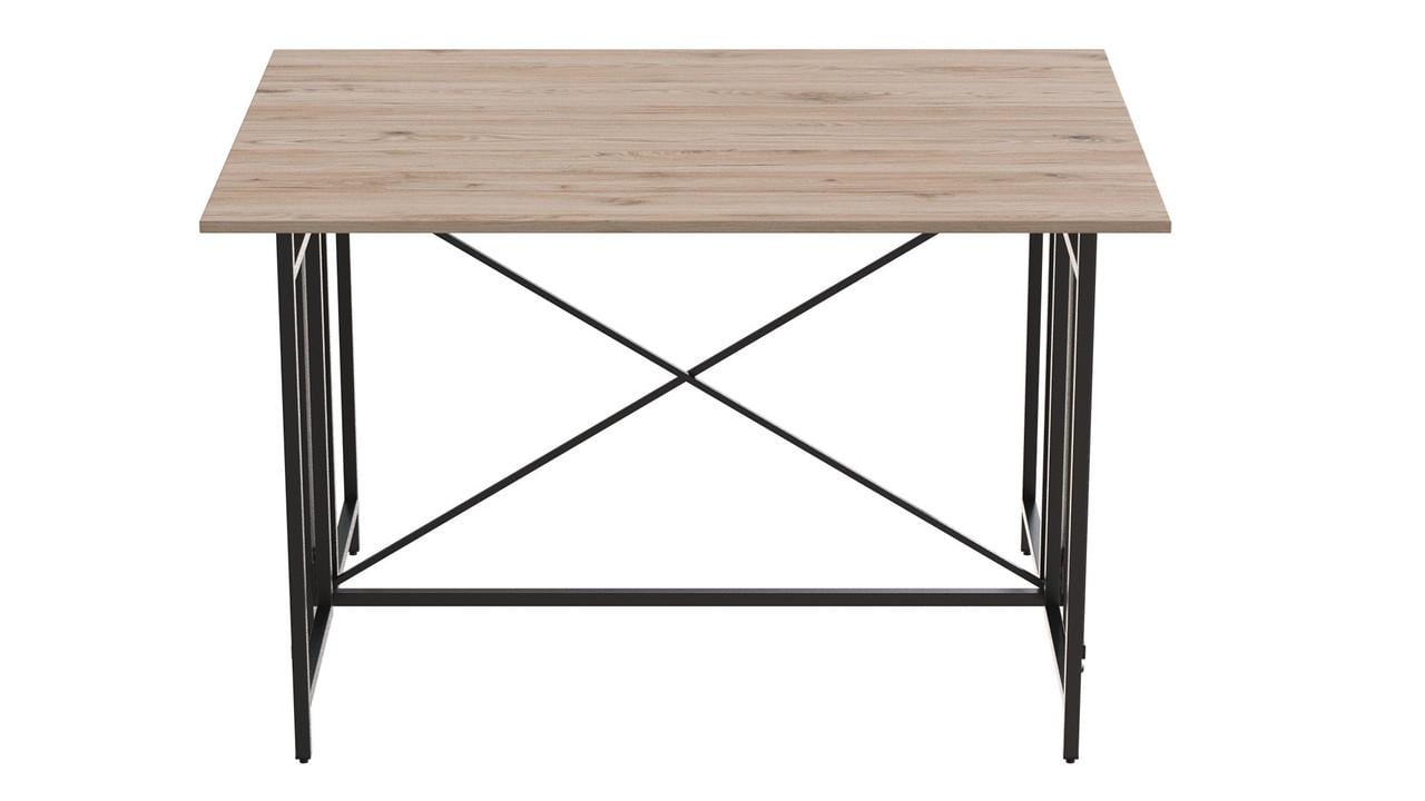 Стіл-книжка трансформер Ferrum-decor Оріон 3 метал/ДСП 16 мм 750x1150x880 мм Чорний/Дуб Сан-Марино (FRD-105082)