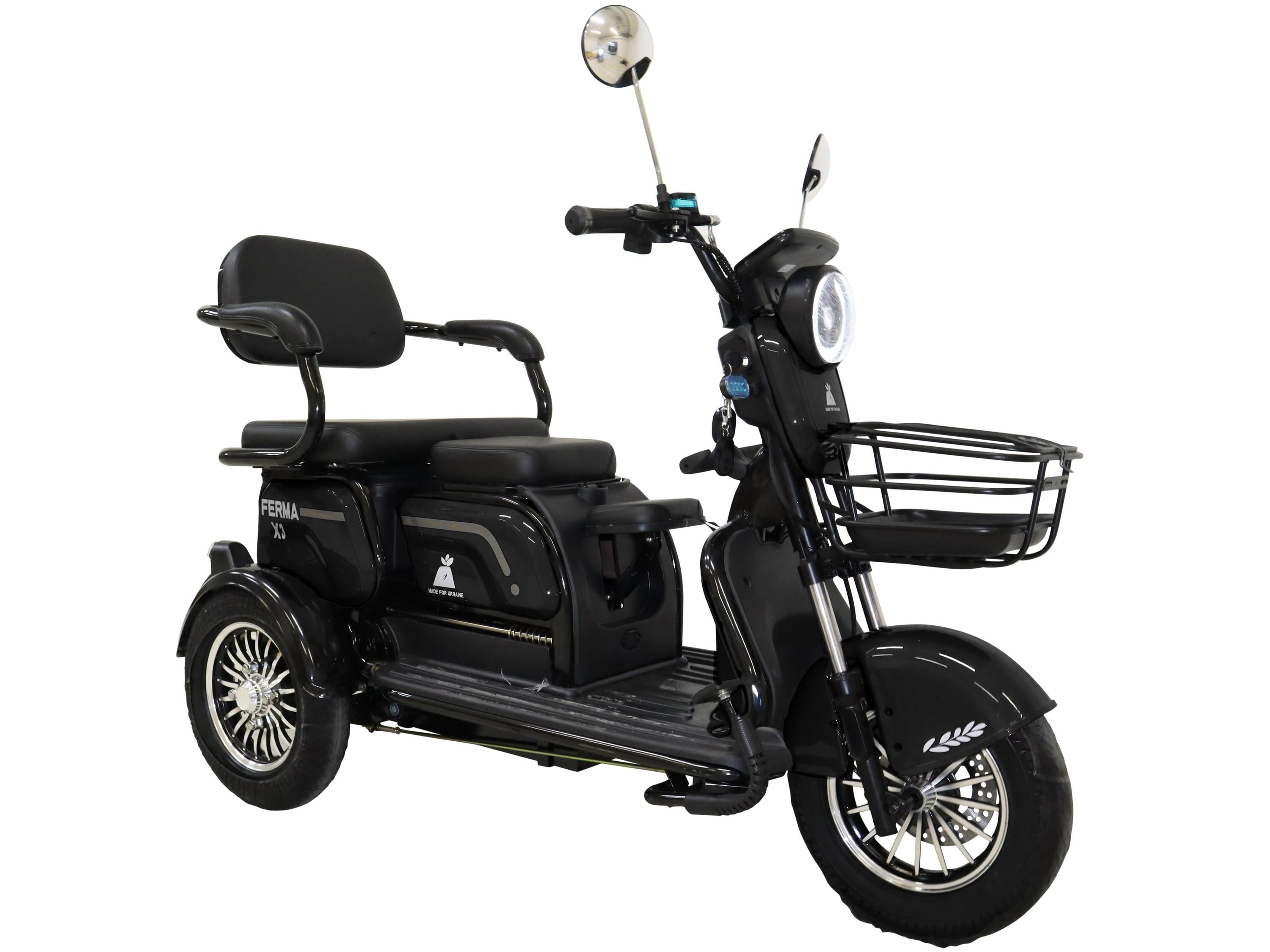 Электроскутер трехколесный Ferma X3 Черный