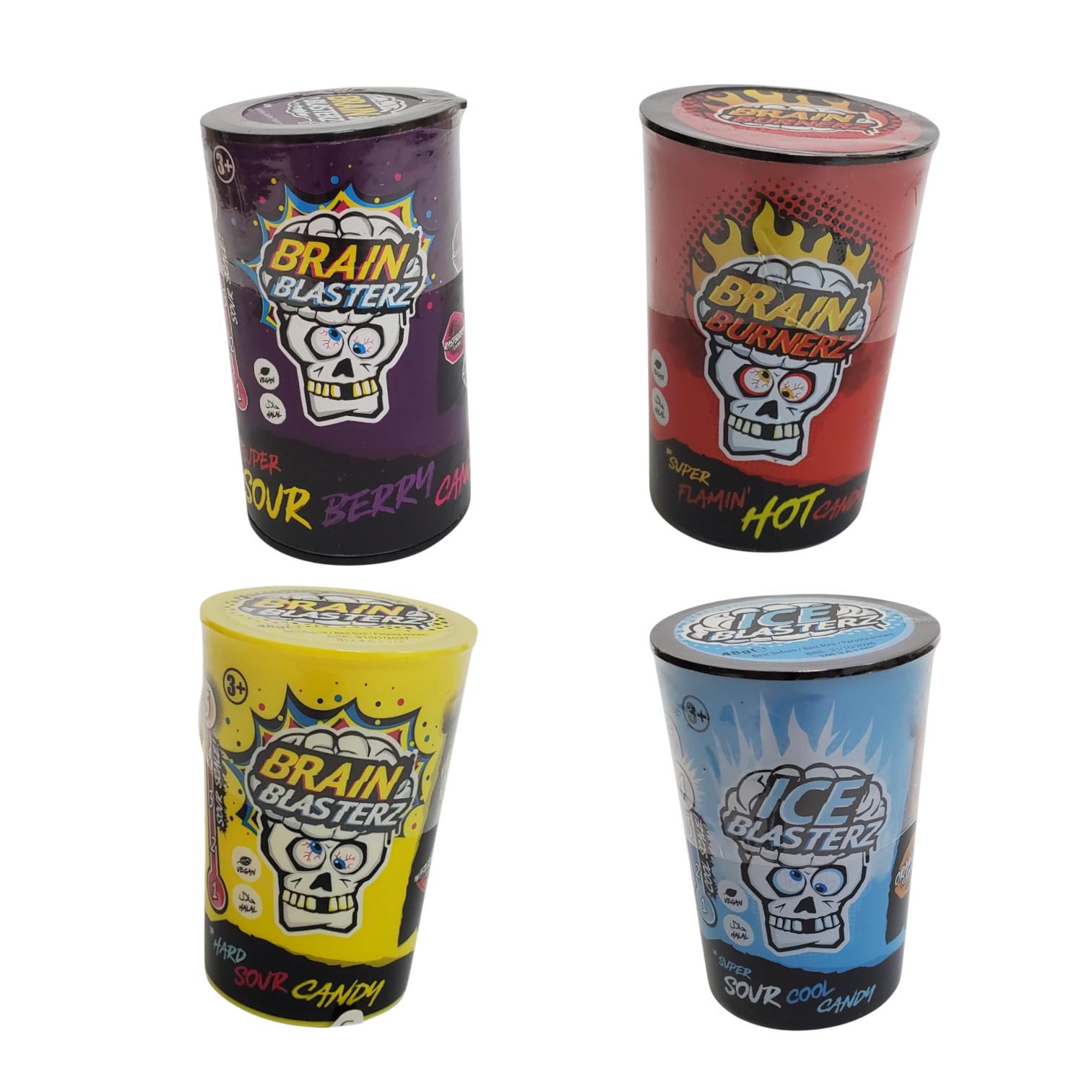 Суперкислі льодяники набір 4в1 Brain Blasterz зі смаком ягід та фруктів Гострі/Освіжаючі/Ягідні/Тверді (AF38404P3) Суперкислі льодяники набір 4в1 Brain Blasterz зі смаком ягід та фруктів Гострі/Освіжаючі/Ягідні/Тверді (AF38404P3)