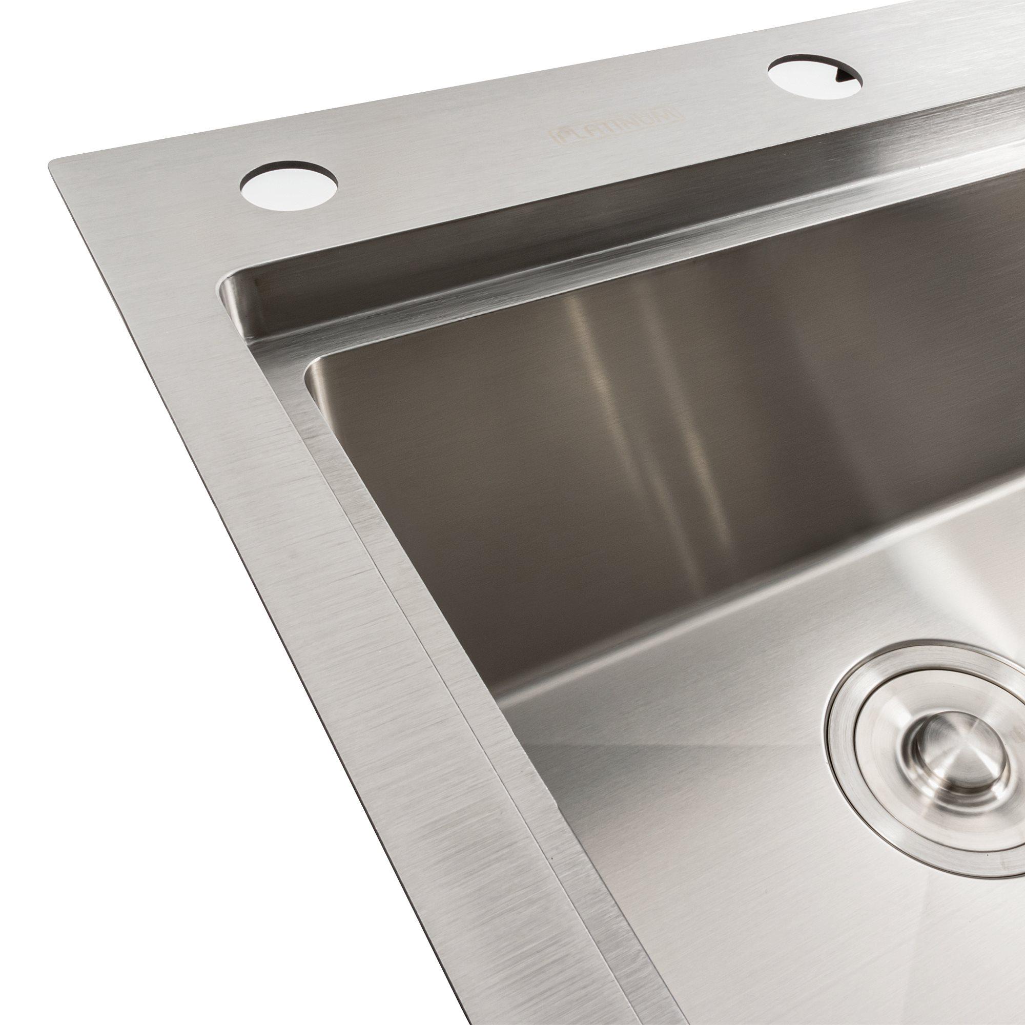 Мойка кухонная Platinum L 78х43 см Нержавеющая сталь (24707448) - фото 4