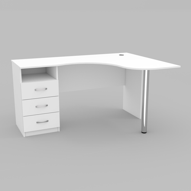 Стол письменный угловой Континент 150х110х76 см Белый (28265332)
