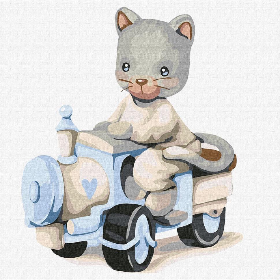 Картина по номерам Ідейка KHO2397 Маленький машинист 30х30 см