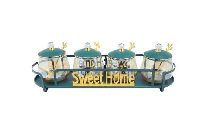 Банки на підставці Stenson Sweet Home 300 мл 5 пр. (AN013616)