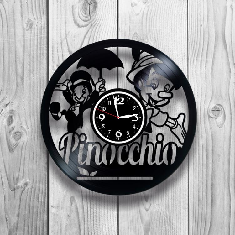 Часы настенные Пиноккио 0493 из виниловой пластинки