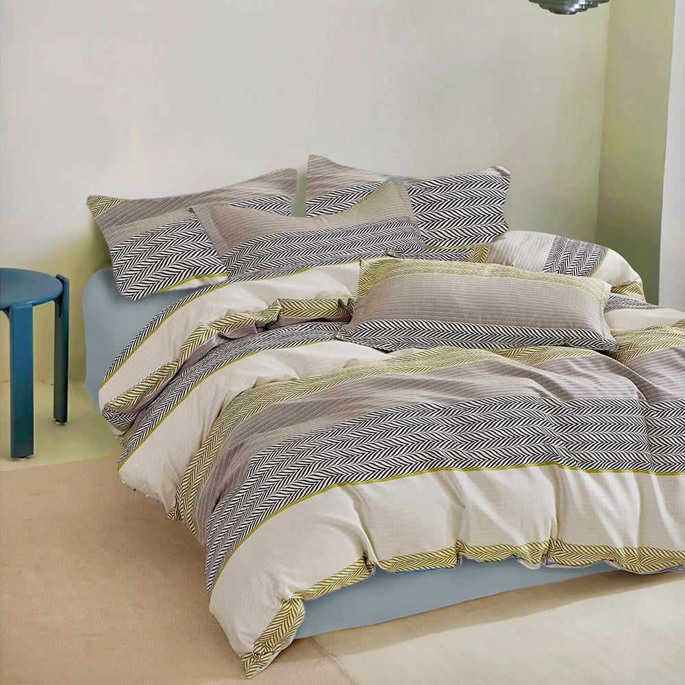 Комплект постельного белья Zastelli YY204/Mirage Grey полуторный сатин 145х210 см Разноцветный (22346)