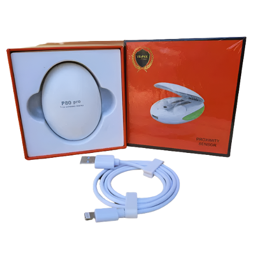 Наушники вкладыши беспроводные вакуумные Bluetooth с кейсом с сенсорным управлением (P80 pro) - фото 3