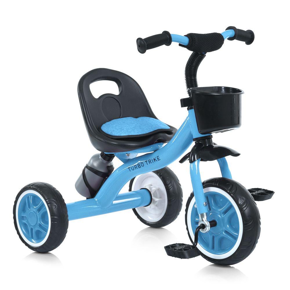 Велосипед трехколесный Turbo Trike MT 3197-2 передняя корзина/бутылочка/накладка на сиденье Синий (32646370)