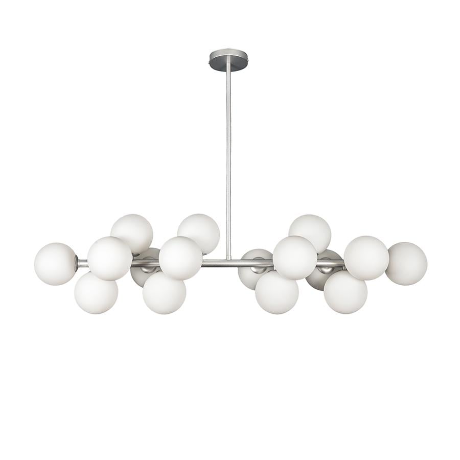 Люстра молекула потолочная Levistella 7841020-16 GAB/WH S плафоны белые Серебряный