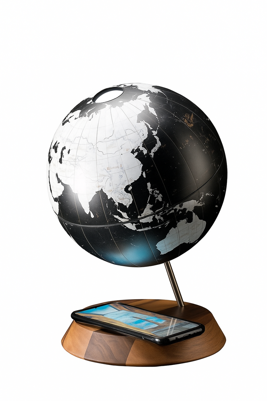 Глобус настільний з бездротовою зарядкою Zoffoli Srl Bridge Blackh 32х22х22 см (248-0031)