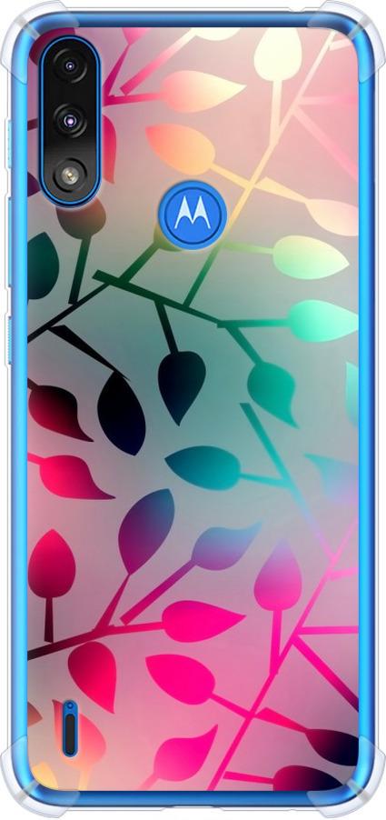 Чехол на Motorola E7 Power Листья (2235sp-2284-42517)
