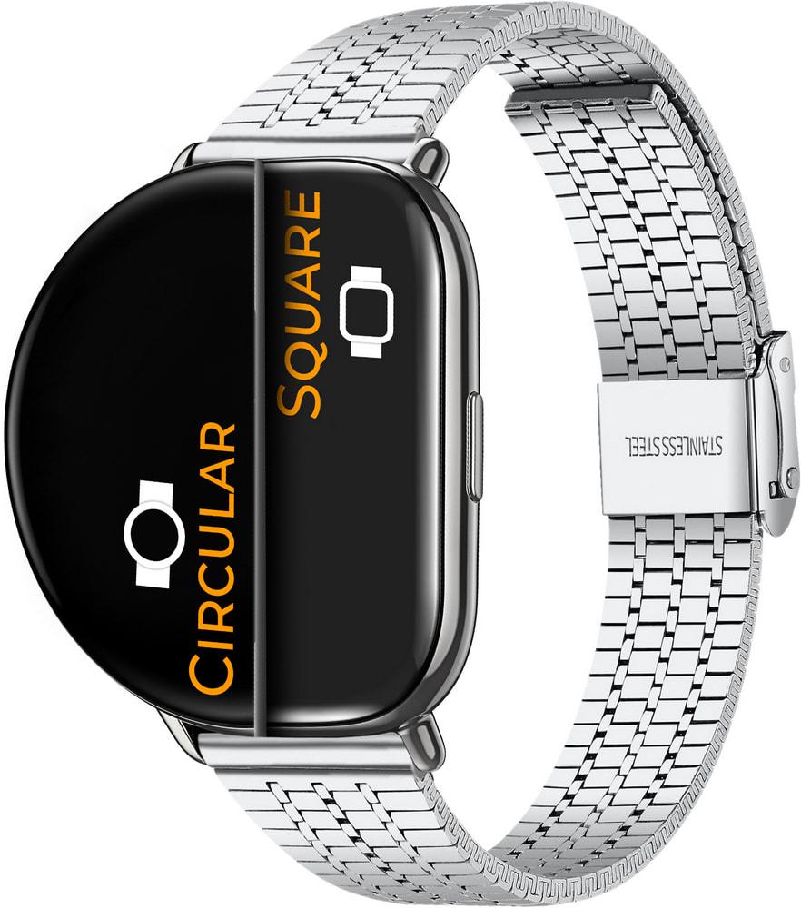 Браслет металлический Counic для ZEPP E Square/Circular Silver (34048-59)