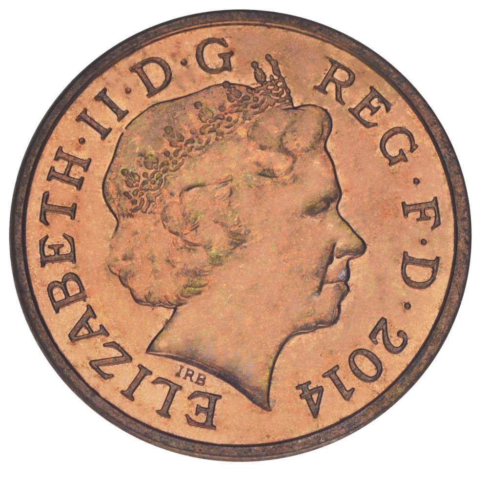 Коллекционная монета Великобритания 1 пенни 2014 F-VF (М19425)