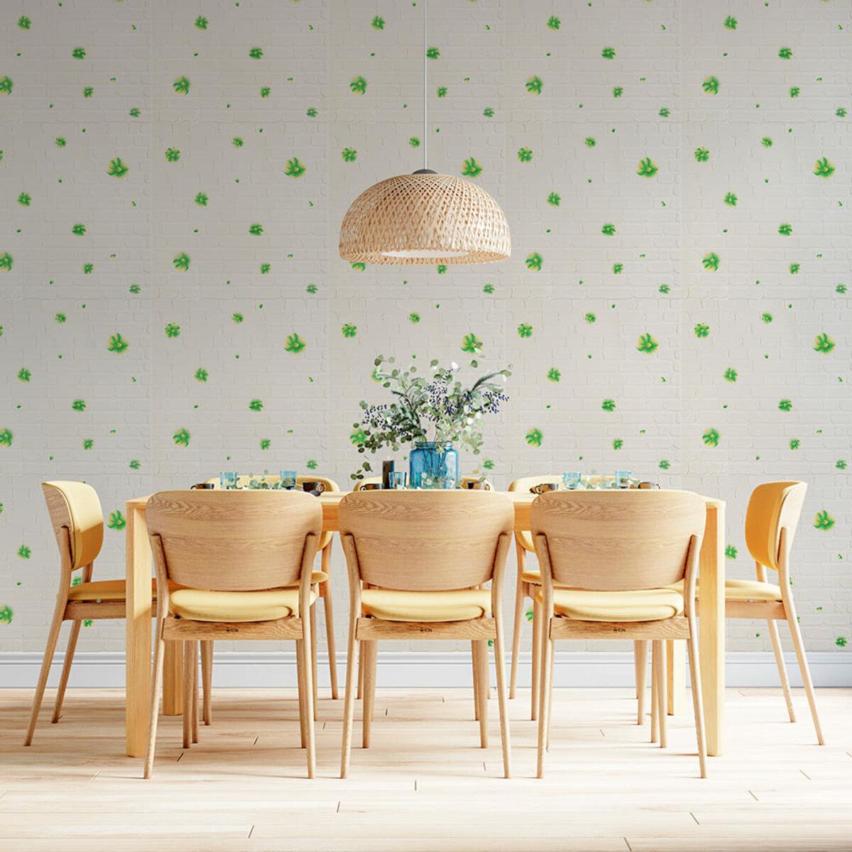 3D-панель стеновая 3D 700х700х4мм Зеленые цветы (SW-00001976) - фото 5