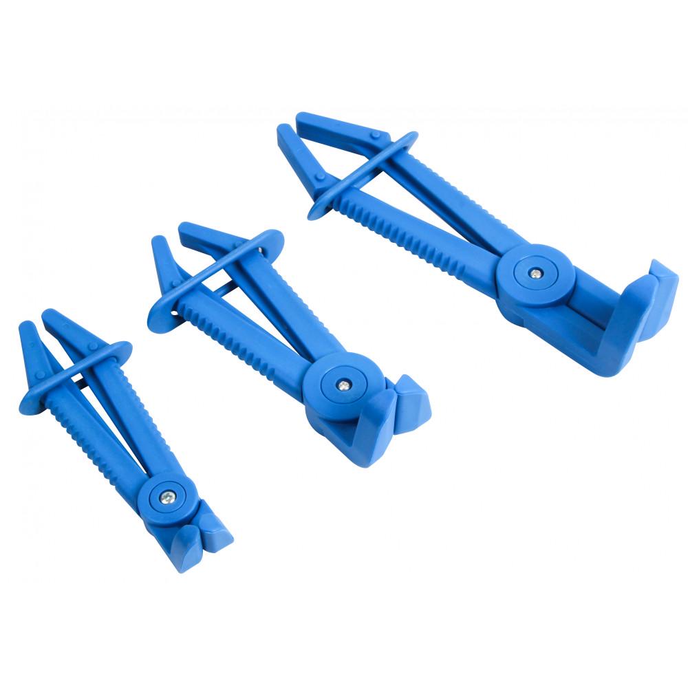 комплект клещей изогнутых для пережатия трубопроводов 3 ед.