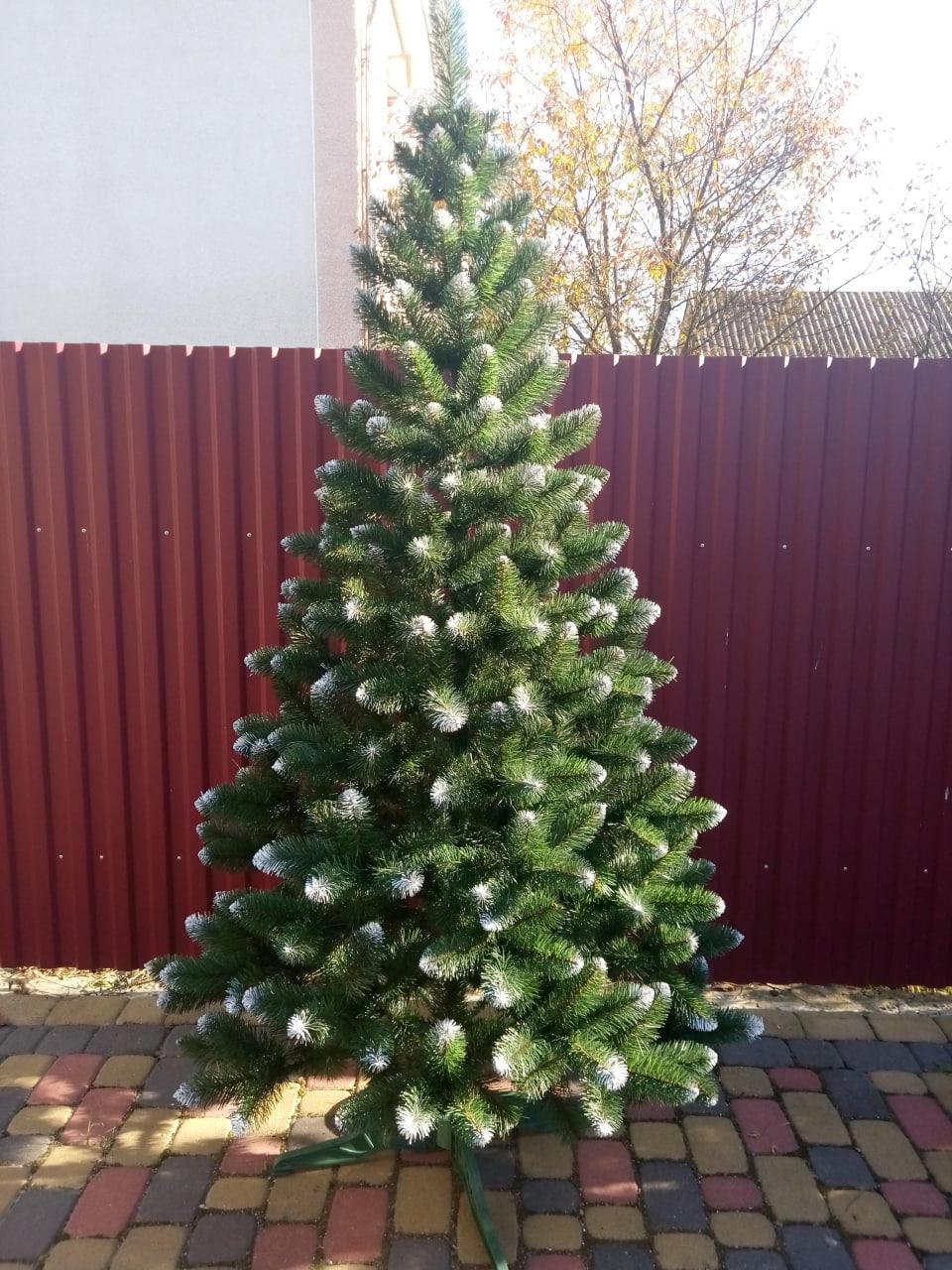 Штучна ялинка Снігова Королева з ПВХ з підставкою 3 м Темно-зелений/Білий (NYT15322) - фото 1 Штучна ялинка Снігова Королева з ПВХ з підставкою 3 м Темно-зелений/Білий (NYT15322) - фото 1