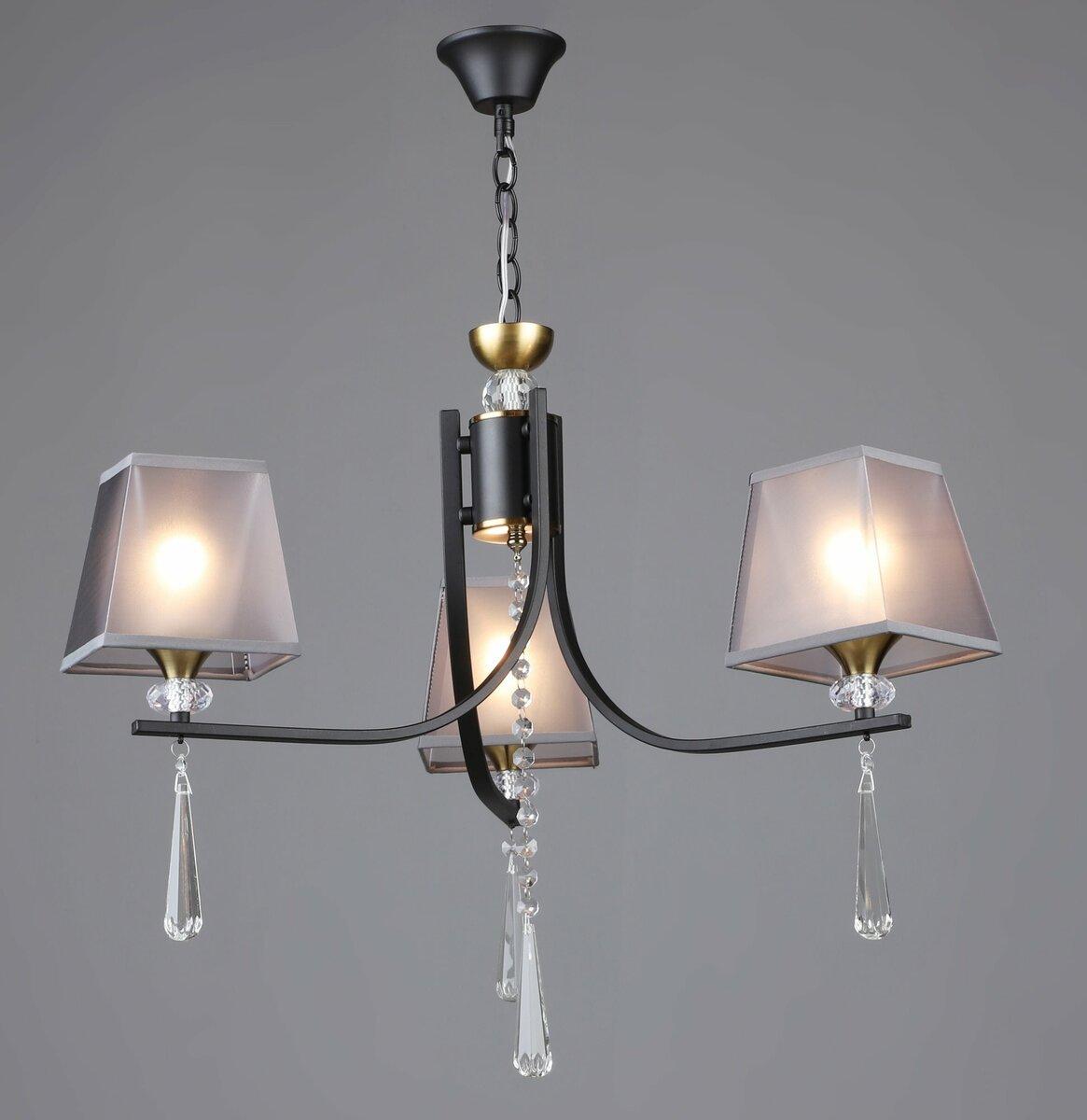 Люстра Sirius на три текстильных плафона под лампу Е27 Черный/Медный (B NH6444/3 BK+COP) Люстра Sirius на три текстильных плафона под лампу Е27 Черный/Медный (B NH6444/3 BK+COP)