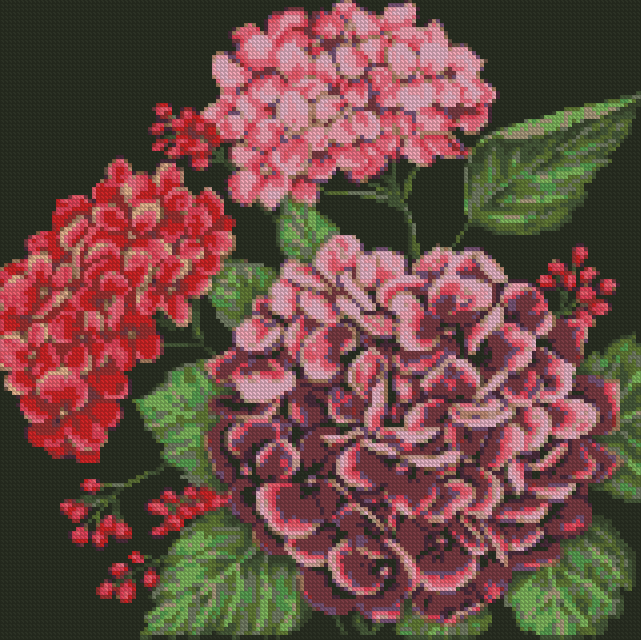 Алмазная мозаика Гортензия 40x40 см (DM.206)