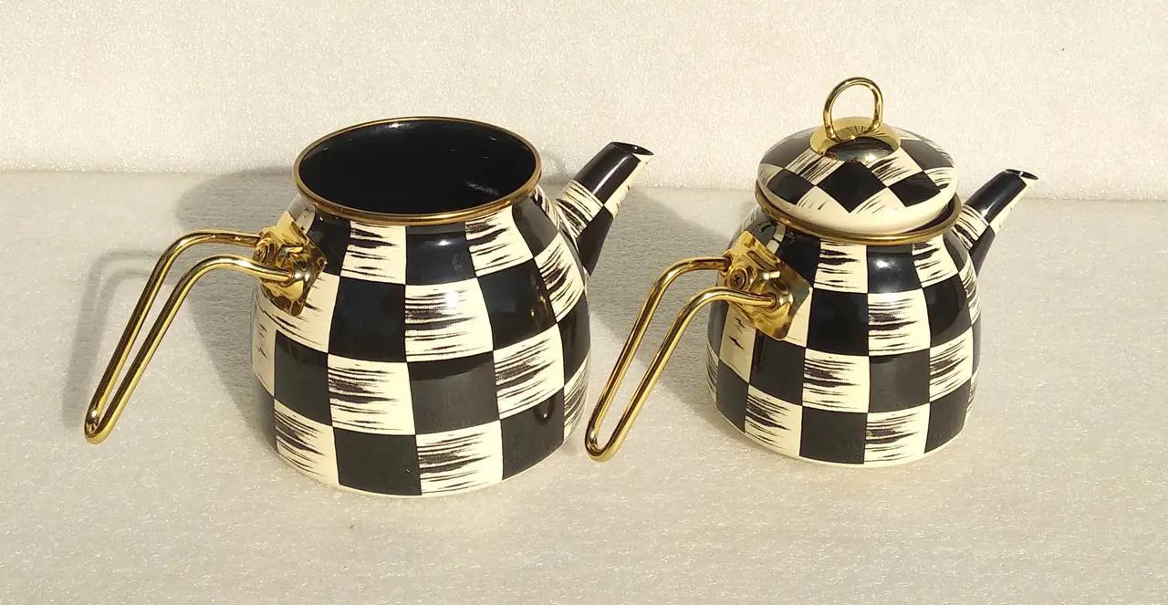 Чайник двухярусный эмалированный O.M.S. Collection 10810 1/2 л Gold (86339) - фото 8 Чайник двухярусный эмалированный O.M.S. Collection 10810 1/2 л Gold (86339) - фото 8