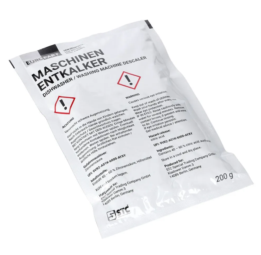 Засіб для видалення накипу EUROPART для пральних і посудомийних машин 200 г 10083653 - фото 5 Засіб для видалення накипу EUROPART для пральних і посудомийних машин 200 г 10083653 - фото 5
