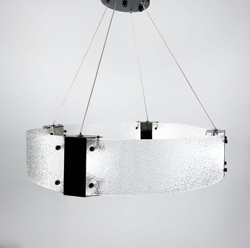 Люстра дизайнерская LED с фактурным стеклом на 6 ламп (SA 42 BK)