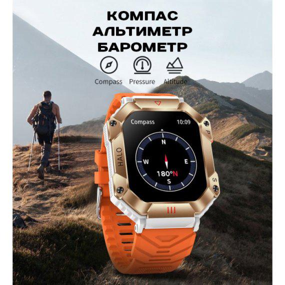 Смарт-часы UWatch Racer K+ с компасом поддерживает различные мессенджеры сенсорный Black (106-96-1542) - фото 7