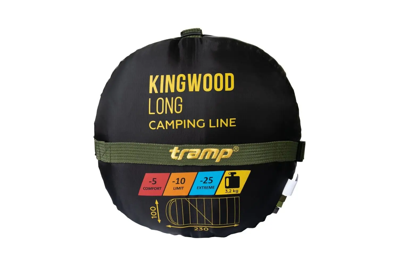 Спальний мішок Tramp Kingwood Long ковдра лівий 230х100 см Dark-olive/Grey (UTRS-053L-L) - фото 6