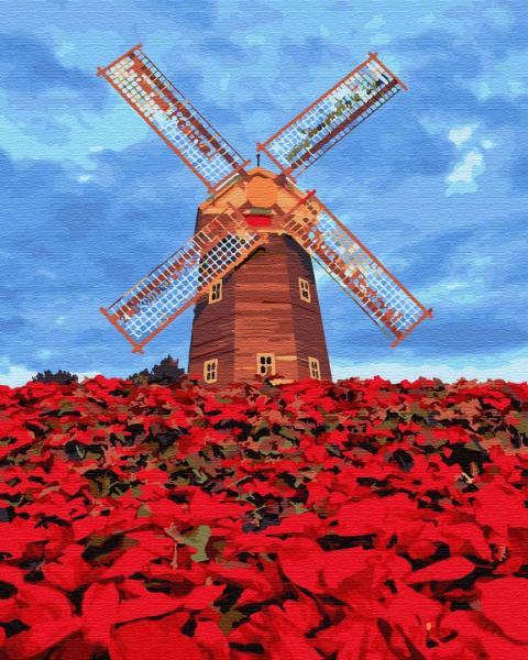 Картина по номерам Brushme Мельница в Амстердаме 40x50 см (GX29707-mt)