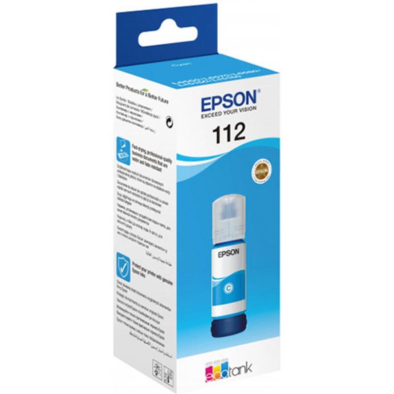 Чернила Epson 112 EcoTank 70 мл Pigment Cyan (C13T06C24A)