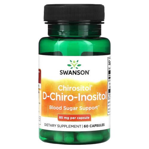 Инозитол B-8 Swanson Chirositol D-Chiro-Inositol 85 мг 60 капс. (SWU933)
