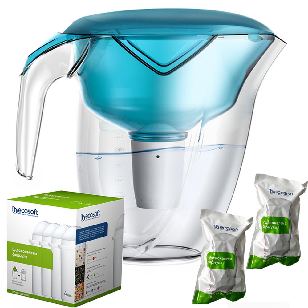 Фильтр-кувшин Ecosoft Nemo шесть картриджей Аква Грин (28586752) - фото 1 Фильтр-кувшин Ecosoft Nemo шесть картриджей Аква Грин (28586752) - фото 1
