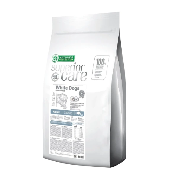 Сухой беззерновой корм для собак мелких пород с белой рыбой Nature’s Protection Superior Care 17 кг (NPSC45994)